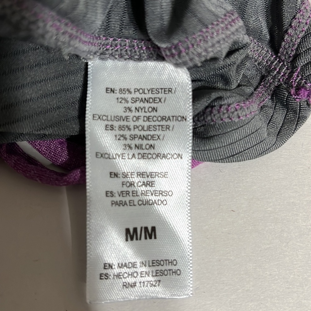 EUC Reebok Racerback Ribbed Ruched Workout Tank Women’s Medium - Picture 5 of 11